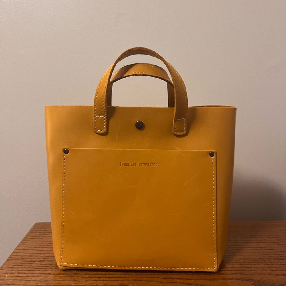 Portland Leather Mini Crossbody in SUNFLOWER.